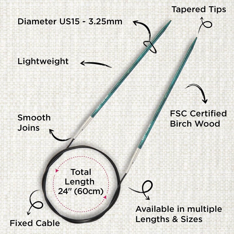 Knit Pro Dreamz Fixed Circular Needles 24" (60cm) | US Size 3 (3.25mm) - Image 3